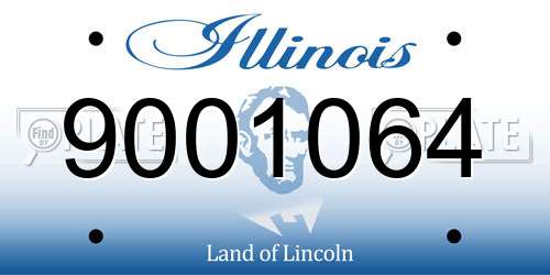 9001064 Illinois License Plate