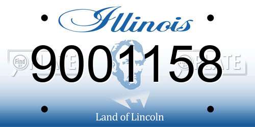 9001158 Illinois License Plate