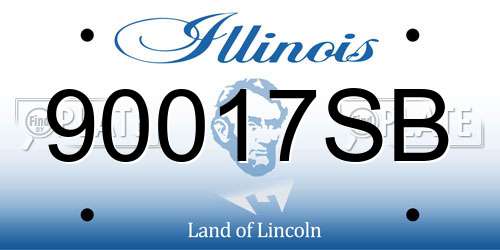 90017SB Illinois License Plate