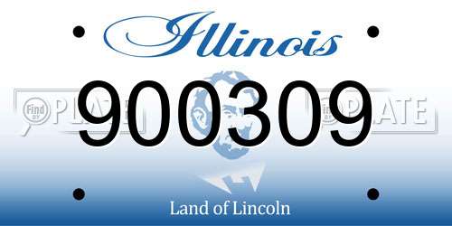900309 Illinois License Plate