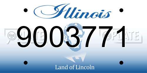 9003771 Illinois License Plate