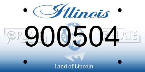 900504 Illinois License Plate