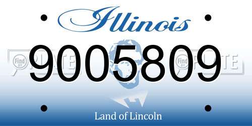 9005809 Illinois License Plate