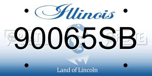 90065SB Illinois License Plate
