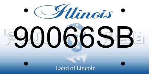 90066SB Illinois License Plate