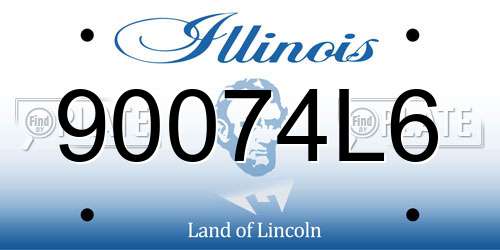 90074L6 Illinois License Plate