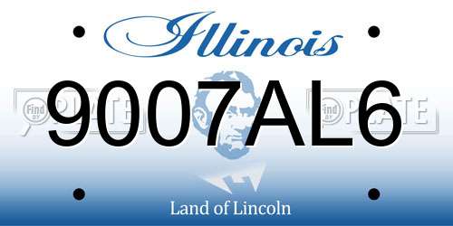 9007AL6 Illinois License Plate
