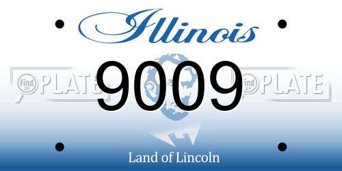 9009 Illinois License Plate