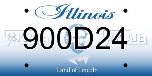 900D24 Illinois License Plate