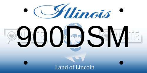 900DSM Illinois License Plate
