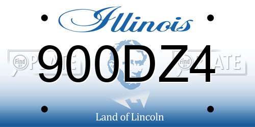 900DZ4 Illinois License Plate