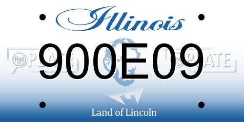 900E09 Illinois License Plate