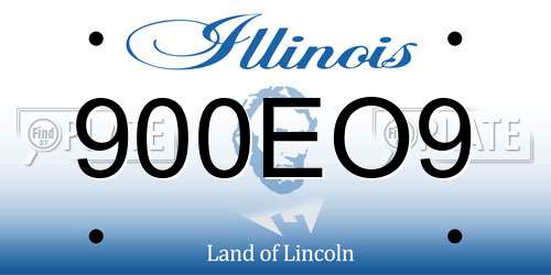 900EO9 Illinois License Plate