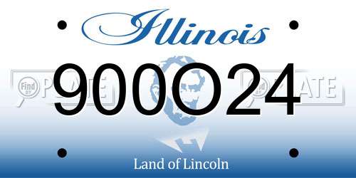 900O24 Illinois License Plate