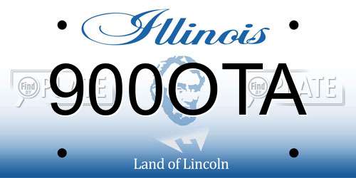 900OTA Illinois License Plate