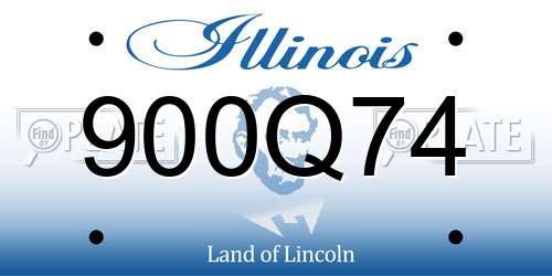 900Q74 Illinois License Plate