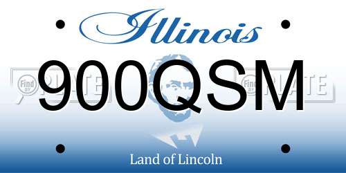 900QSM Illinois License Plate