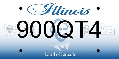 900QT4 Illinois License Plate