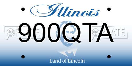 900QTA Illinois License Plate