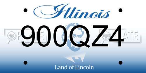 900QZ4 Illinois License Plate