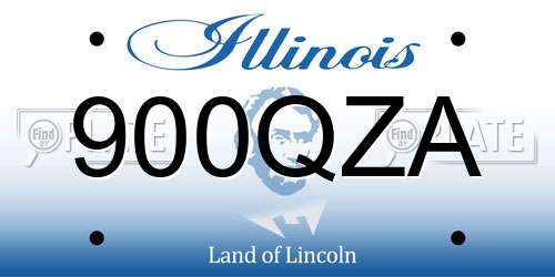 900QZA Illinois License Plate