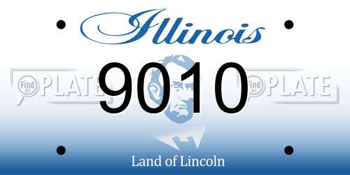 9010 Illinois License Plate