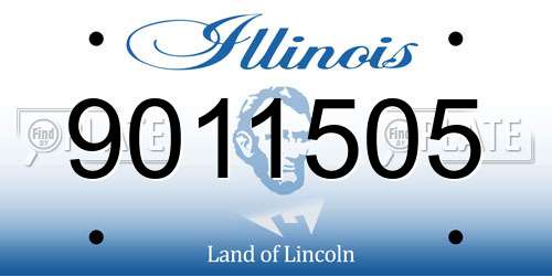9011505 Illinois License Plate
