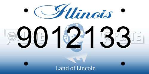 9012133 Illinois License Plate