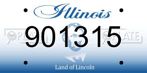 901315 Illinois License Plate