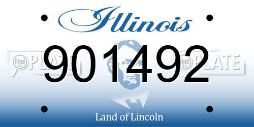 901492 Illinois License Plate