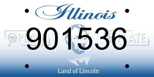 901536 Illinois License Plate