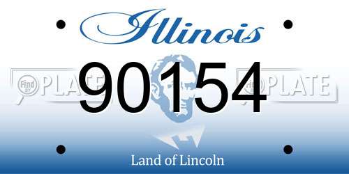 90154 Illinois License Plate