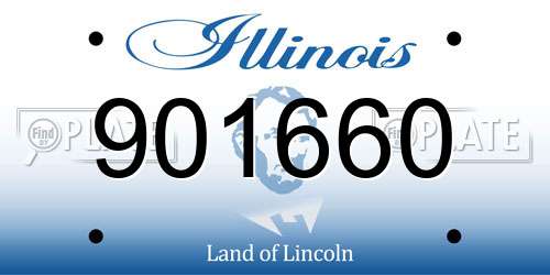 901660 Illinois License Plate