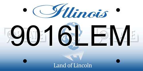 9016LEM Illinois License Plate