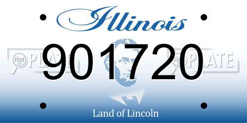 901720 Illinois License Plate