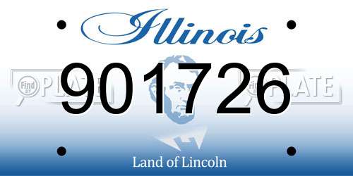 901726 Illinois License Plate