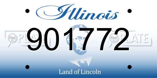 901772 Illinois License Plate