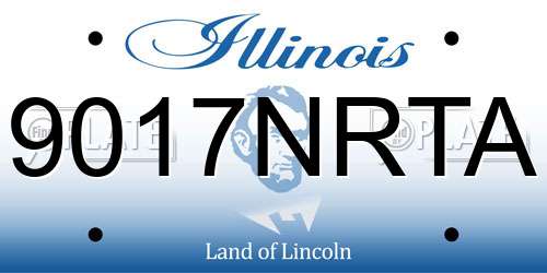 9017NRTA Illinois License Plate