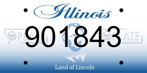901843 Illinois License Plate