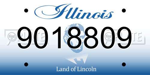9018809 Illinois License Plate