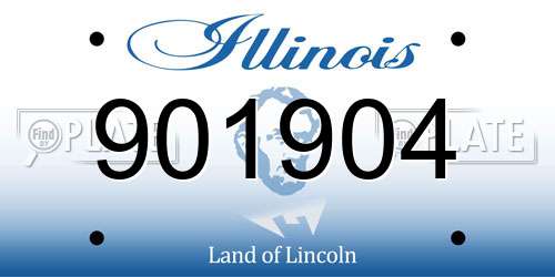 901904 Illinois License Plate