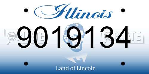 9019134 Illinois License Plate