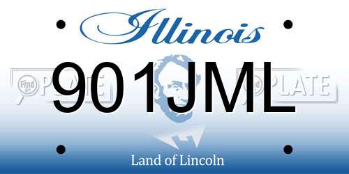901JML Illinois License Plate