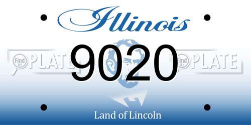 9020 Illinois License Plate