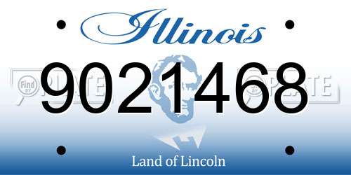 9021468 Illinois License Plate