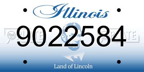 9022584 Illinois License Plate