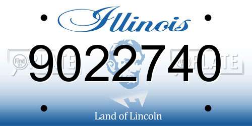 9022740 Illinois License Plate