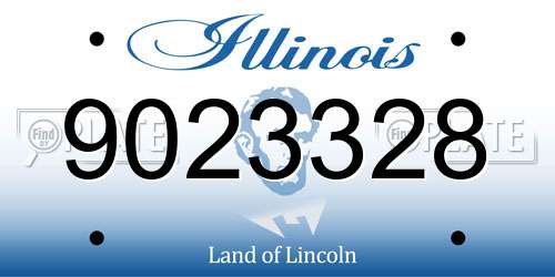 9023328 Illinois License Plate