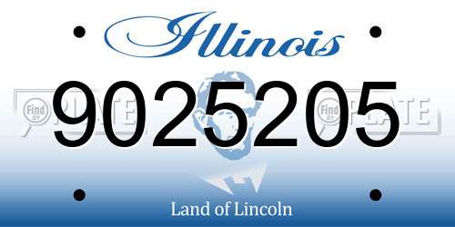 9025205 Illinois License Plate