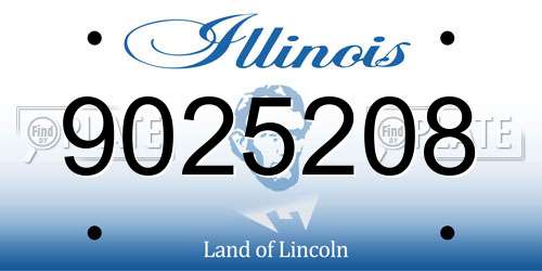 9025208 Illinois License Plate